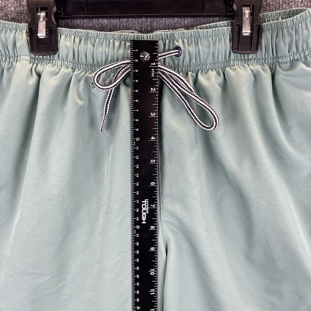 Speedo Shorts Men's Small Light Green Swim Trunks Elastic Waist Drawstring Lined